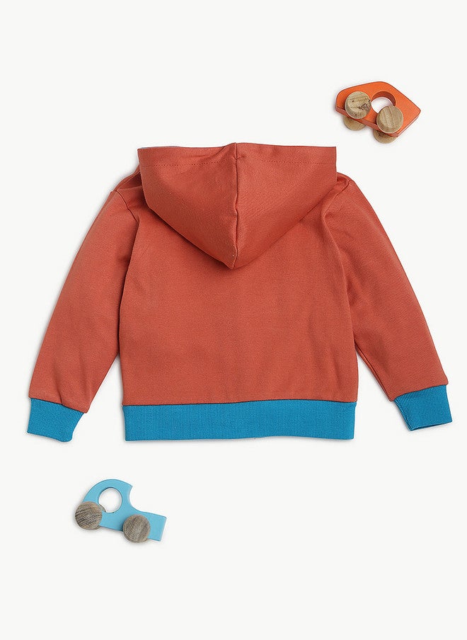 Bontots Infant Boys Organic Cotton Zipper Hoodie - Image 3